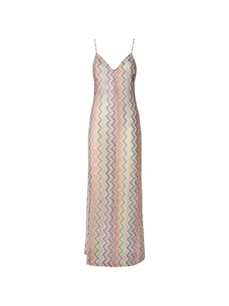 Lung rochie Missoni cu bretele subțiri
