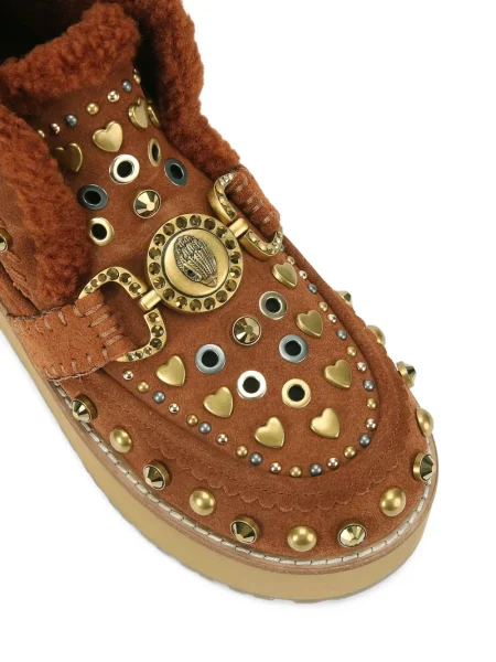 Botine Kurt Geiger London cu tepi maro