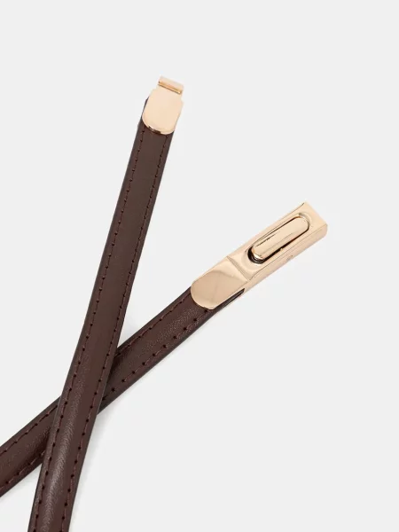 Кожаный ремень Answear.lab с ремешками коричневый