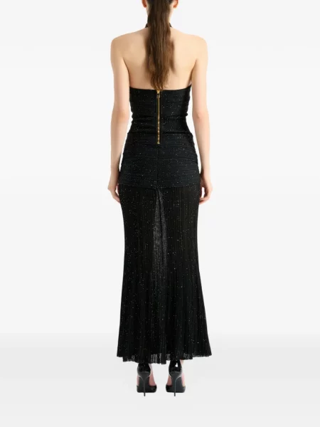 Lung rochie Balmain tricotate negru