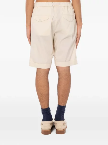 Cu centură pantaloni scurți White Sand alb