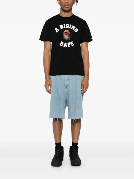 Tricou A Bathing Ape® cu imagine negru