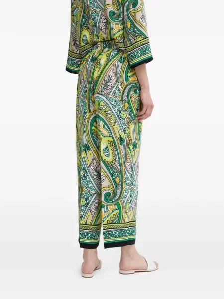 Pantaloni Joseph Ribkoff cu imagine cu model paisley verde
