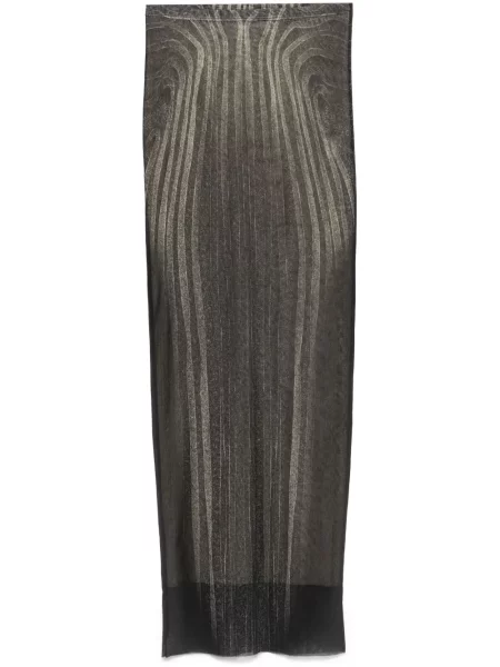Maksi spódnica maxi Jean Paul Gaultier z siateczką czarna