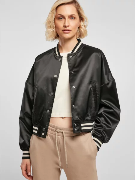 Satenska jakna Urban Classics crna