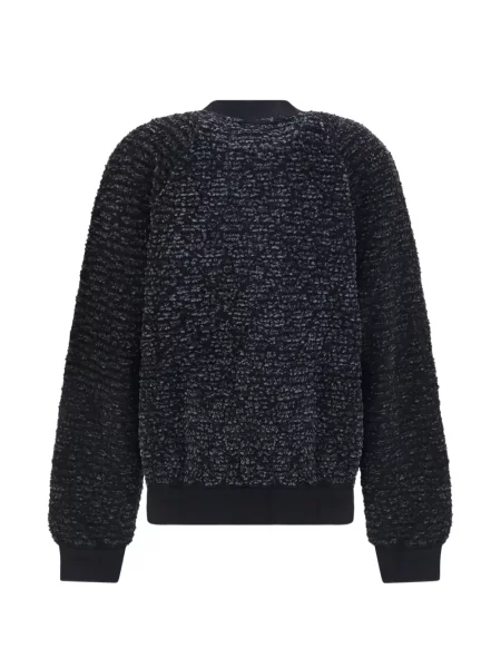 Bouclé geacă Balmain cu paiete negru