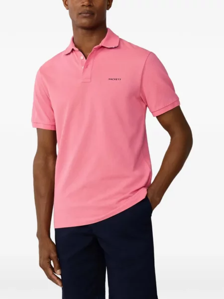 Scurt tricou polo Hackett London roz