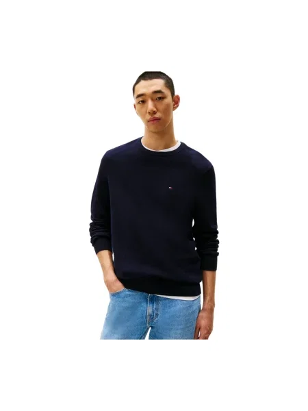 Tommy Hilfiger sweter Mężczyźni jednolity S niebieski