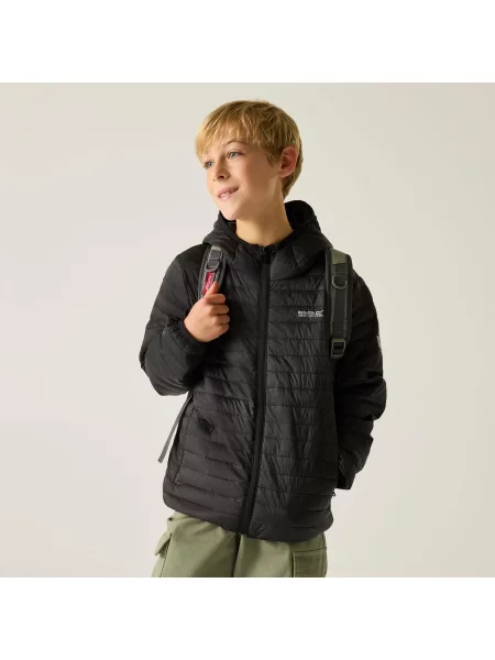 Kurtka pikowana Hillpack dla dzieci Junior czarna