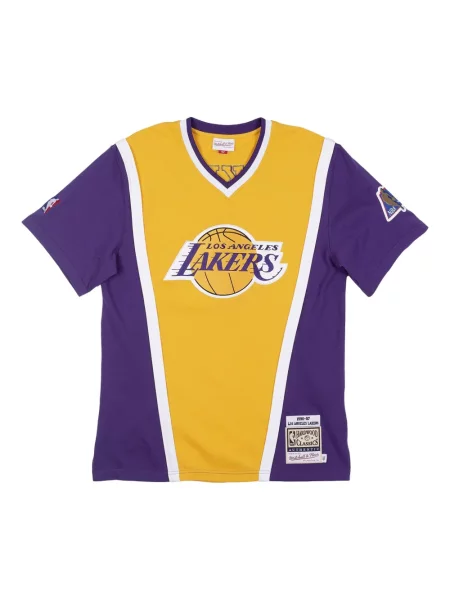 Cămașă Mitchell & Ness din jerseu galben