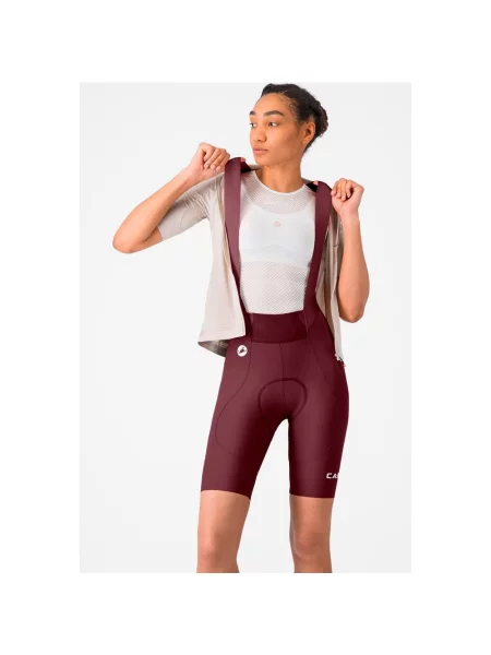 Spodenki rowerowe Castelli Espresso 2 Dt bordowe XS czerwone