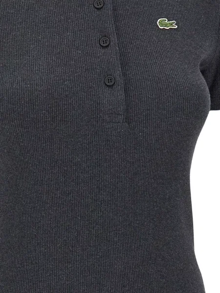 Tricou polo Lacoste tricotate gri