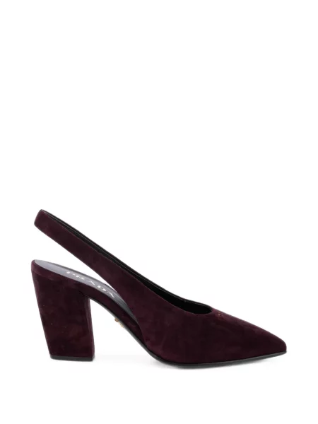 Pantofi cu toc Prada slingback violet