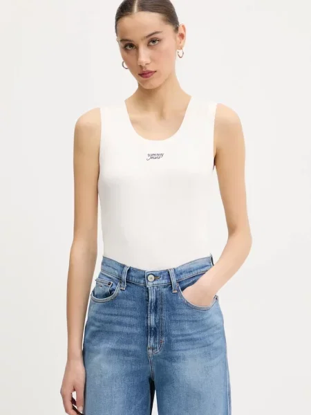 Top Tommy Jeans béžový