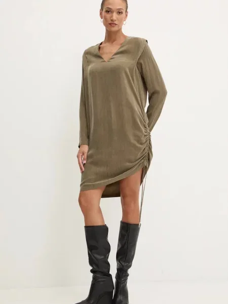 Сукня Boss Orange mini пряма зелений