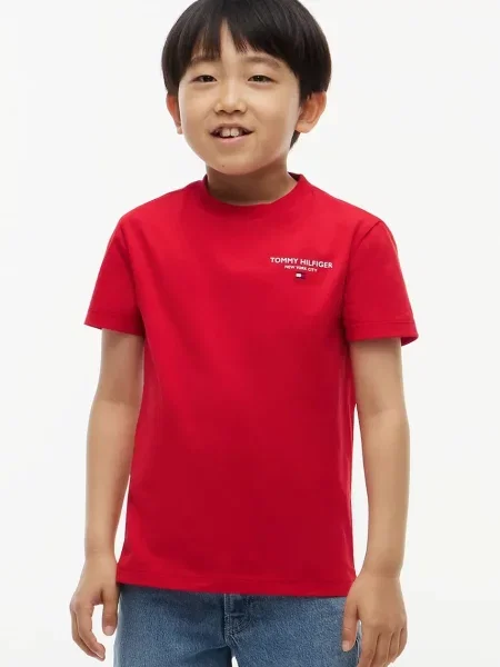 Tommy Hilfiger basic tričko detské červená