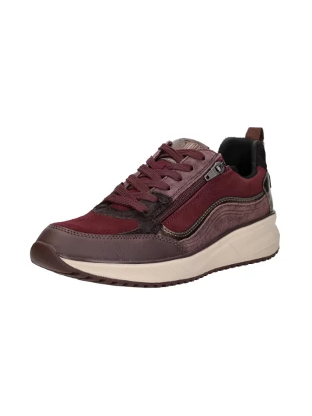 Sneakersy Waldläufer sznurowane skórzane czerwone