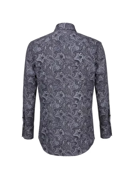 Риза Billionaire с принт с пейсли десен черно