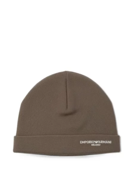 Căciulă Emporio Armani cu broderie maro