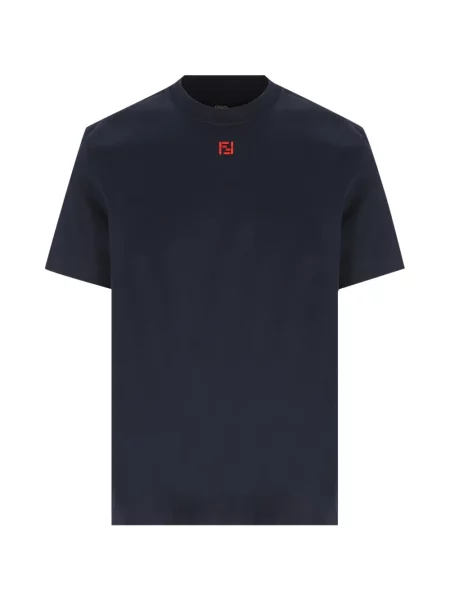 Tricou Fendi cu broderie albastru