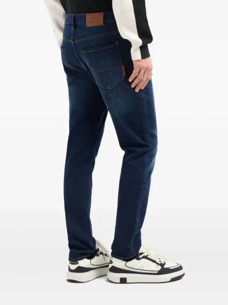 Blugi drepți Armani Exchange albastru