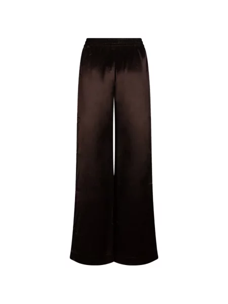 Pantaloni Derhy din satin maro