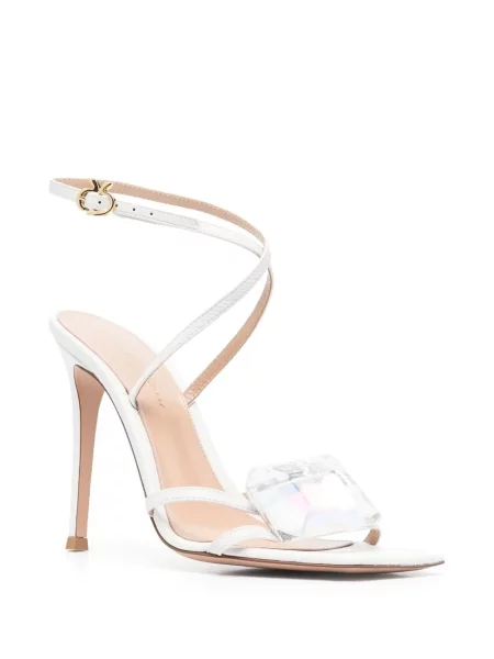 Sandale Gianvito Rossi de cristal alb