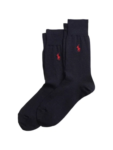 Șosete Polo Ralph Lauren cu broderie în carouri de flanelă verde