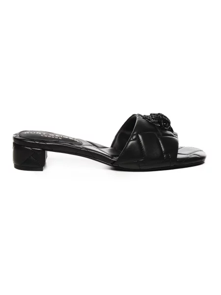 Klapki mules Kurt Geiger skórzane czarne