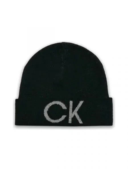 Calvin Klein de lână căciulă elevated monogram negru