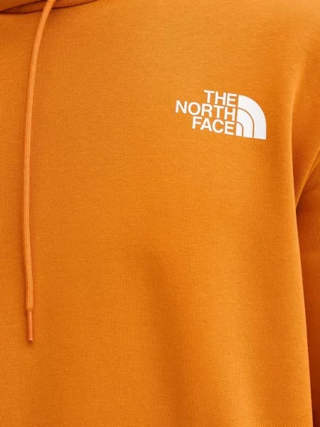 Кофта The North Face Simple Dome з капюшоном з принтом помаранчевий