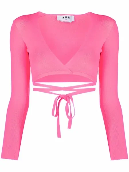 Cropp top Msgm din dantelă roz