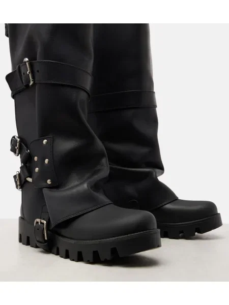 Botine Dolce&gabbana din piele biker negru