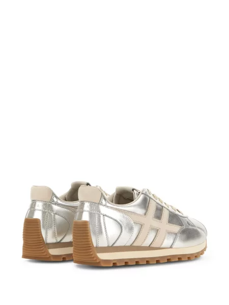 Sneakers Hogan με κορδόνια με δαντέλα ασημί