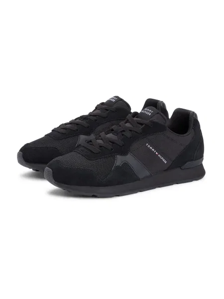 Sneakerși Tommy Hilfiger din piele negru