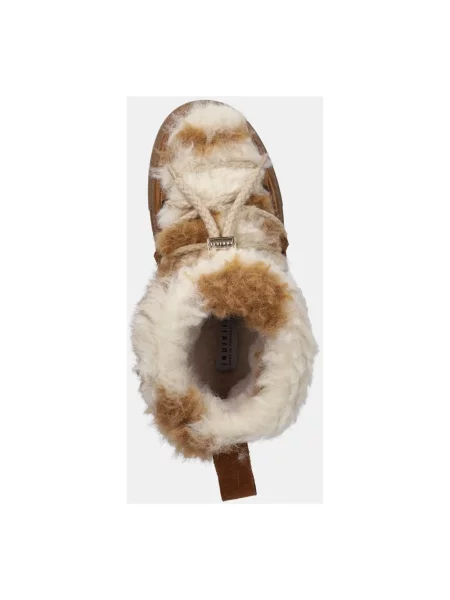 Botki Inuikii skórzane typu teddy brązowe