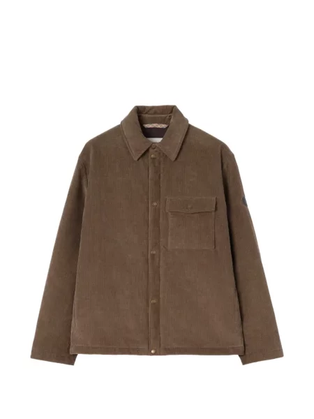 Geacă cămașă Burberry de catifea cord maro