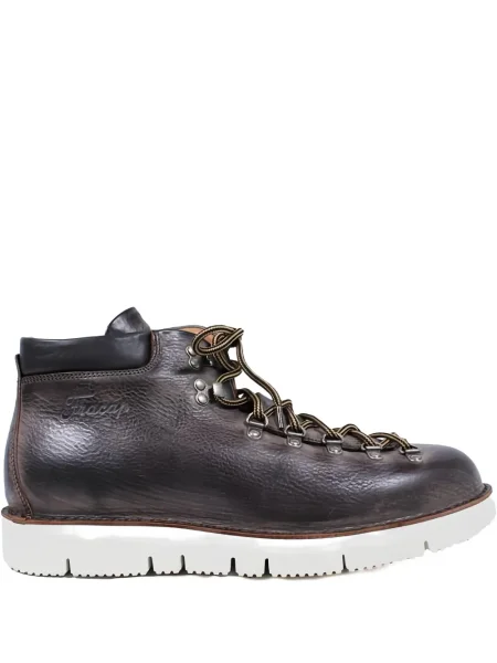 Trekking gležnjače Fracap s vezicama s čipkom smeđa