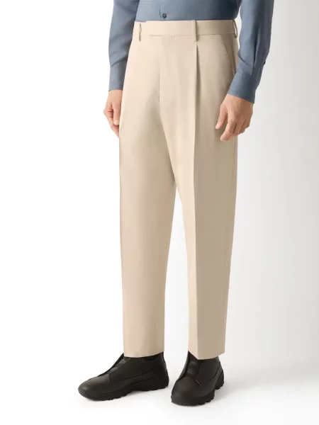Pantaloni Zegna de lână alb