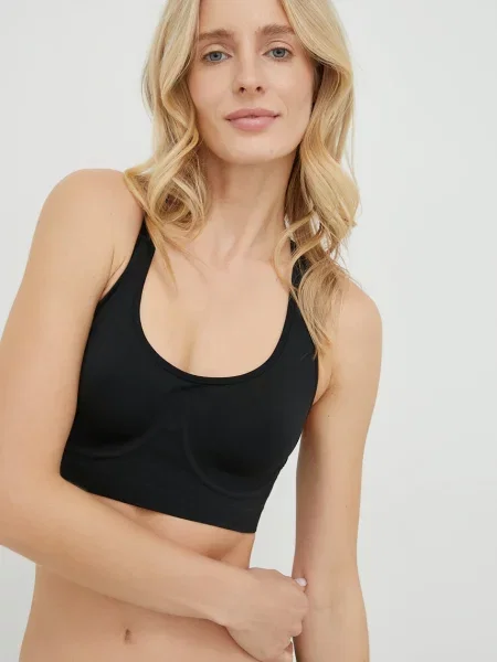 Сутиен Calvin Klein Underwear черно с изчистен дизайн