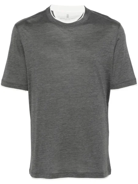 Tricou Brunello Cucinelli gri