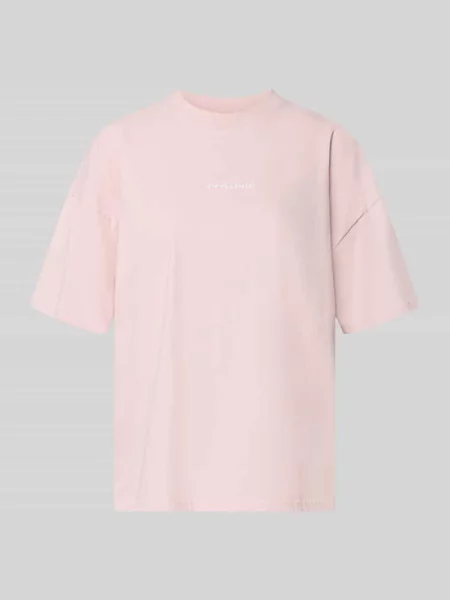 T-shirt o kroju oversize z przeszyciem z logo model BRACY' Pegador różowa