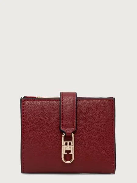 Portofel Tommy Hilfiger Th Libre Bifold roșu