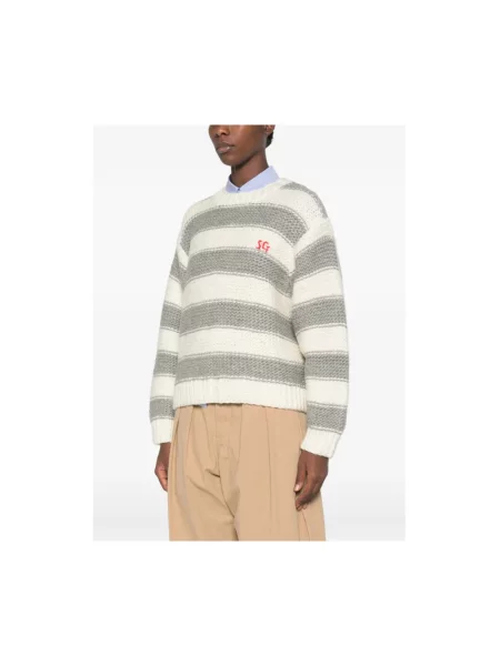 Sweter Stine Goya wełniany szary