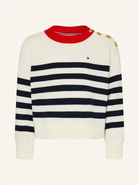 Tommy Hilfiger Svetr / červená / tmavě modrá bílá