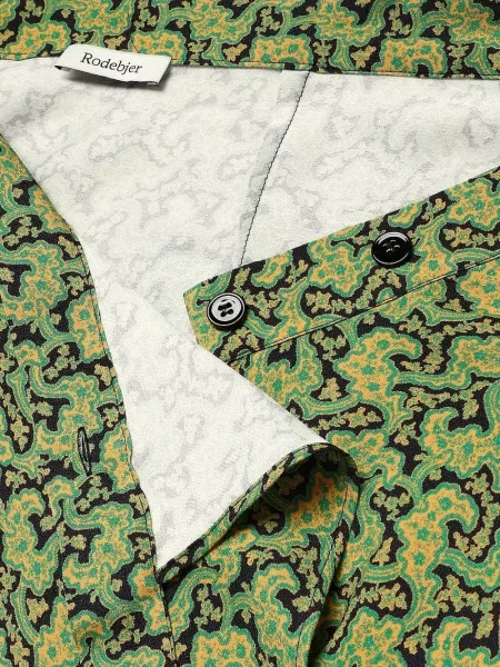 Fustă midi Rodebjer cu imagine cu model paisley plic verde