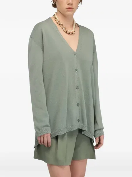 Cardigan Semicouture din dantelă verde