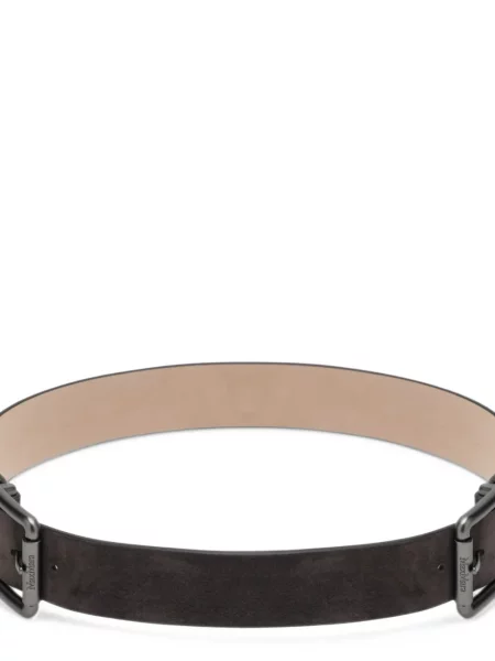 Curea Max Mara din piele cu tepi maro