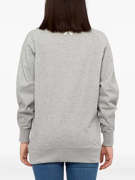 Dzianinowe haftowane polo Adidas w paski szare