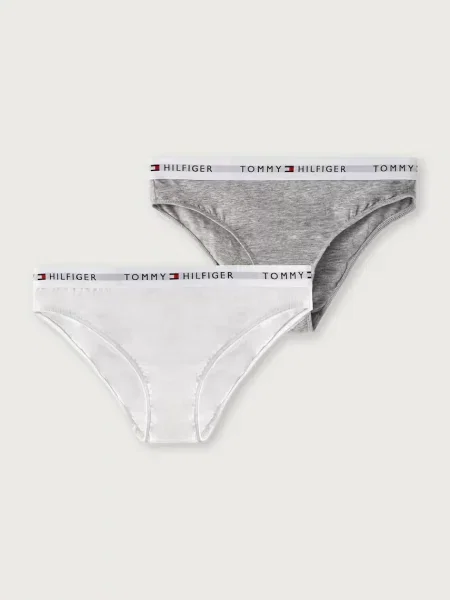 Tommy Hilfiger nohavičky detské s bavlnou sivá